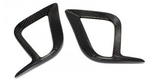 FIAT 500 Front Side Air Duct Diffuser Set - Carbon Fiber - 595 EU Model